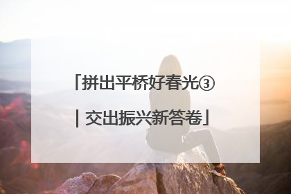 拼出平桥好春光③｜交出振兴新答卷